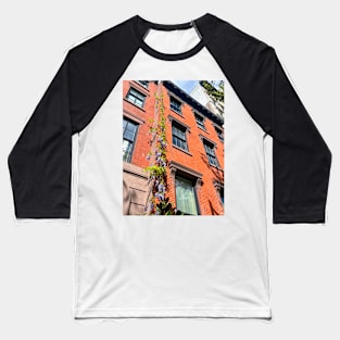 Wisteria on Manhattan townhouse Baseball T-Shirt